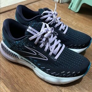 Brooks Navy Blue and Purple Shoes